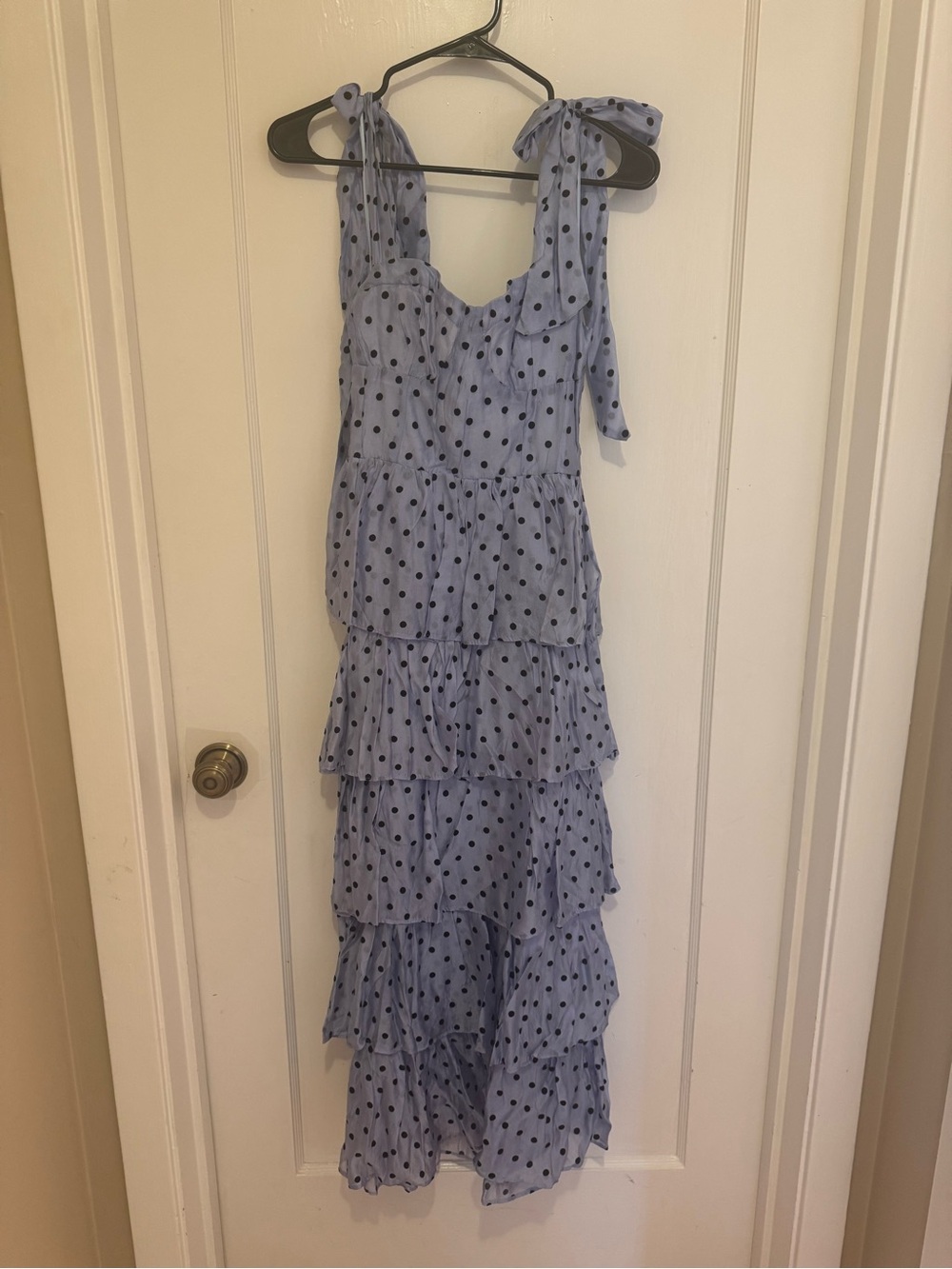 vestique Light Blue Polka Dot Top